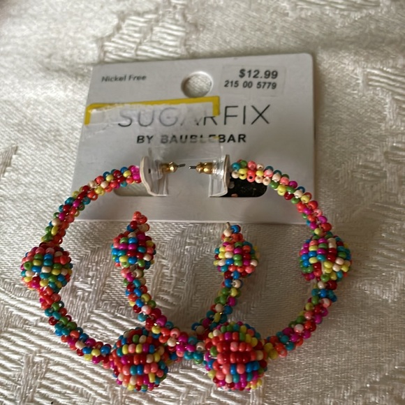 New On Cards Sugarfix Baublebar Beaded Pierced Earrings Lot - Picture 4 of 5